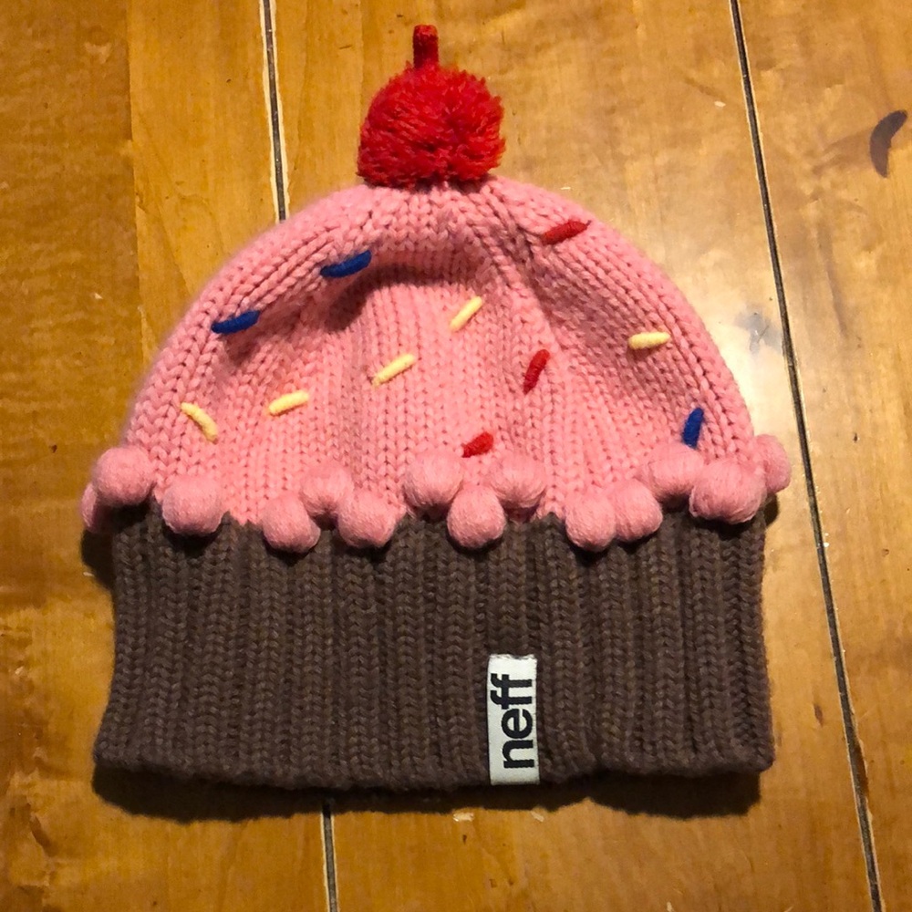 Neff Pink and Brown Cupcake Beanie